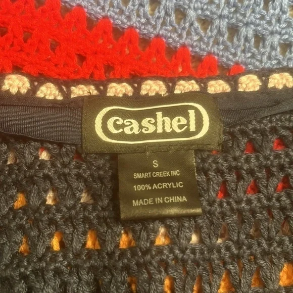 Cashel Women's Multi-Colored Striped Crochet Dress Size Small - Picture 7 of 14